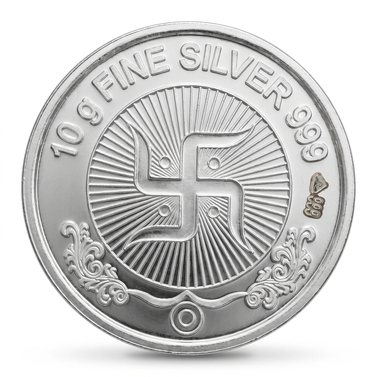 10g 999 Fine Silver Lakshmi Ganesh Coin Back