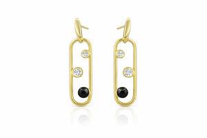 Sterling Silver Gold Plated Drop Earrings