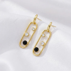 Luma 925 Silver Gold Plated Drop Earrings for Women