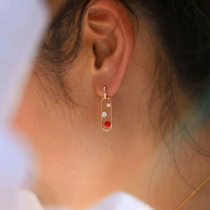 Luma Rose Gold Plated Silver Drop Earrings