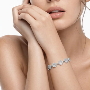 floral silver bracelet