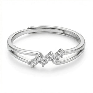 Lumina Wave 925 Sterling Silver Ring Front View