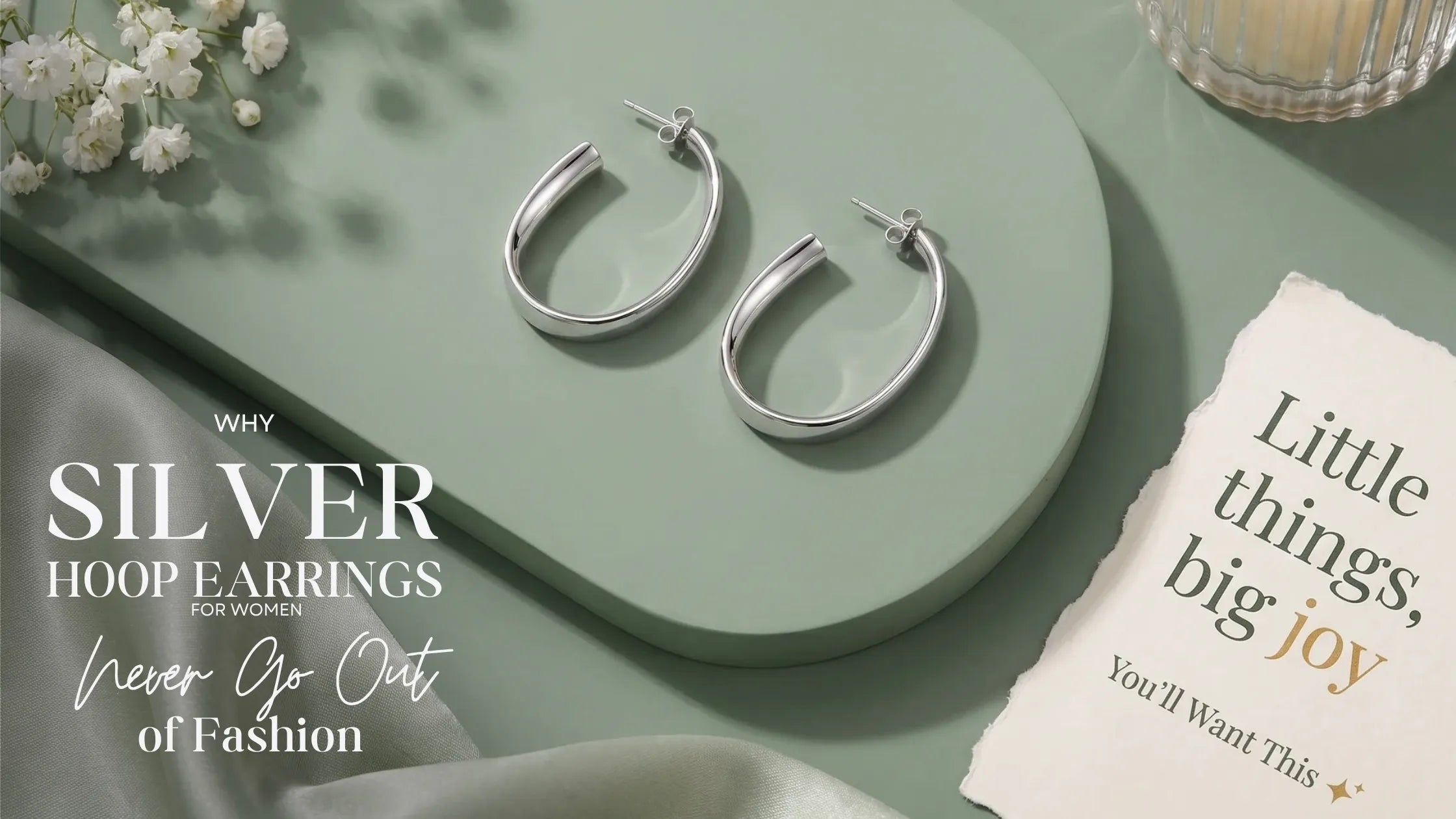 Silver Hoop Earrings for Women