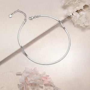 925 Sterling Silver Bareline Chain Anklet