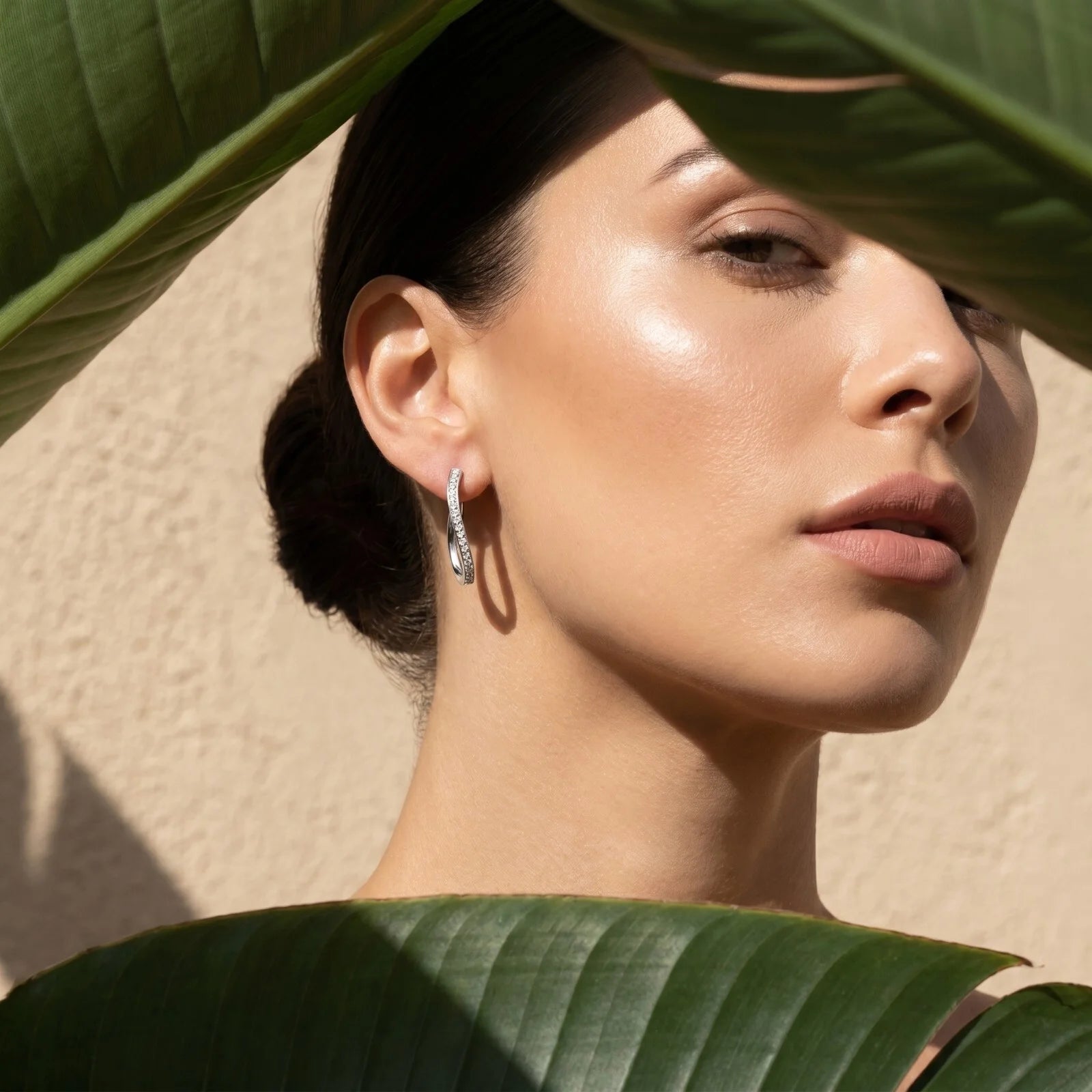 925 Silver Curved Hoop Earrings