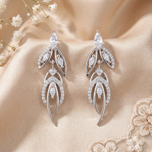 silver dew drop earrings