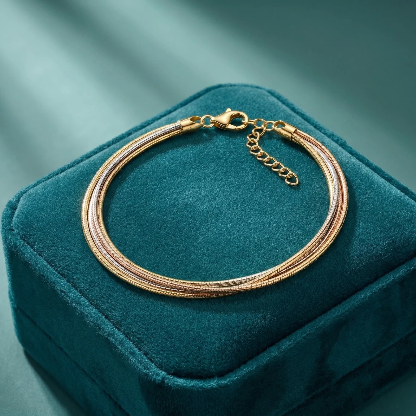 925 Silver Trinity Snake Chain Bracelet
