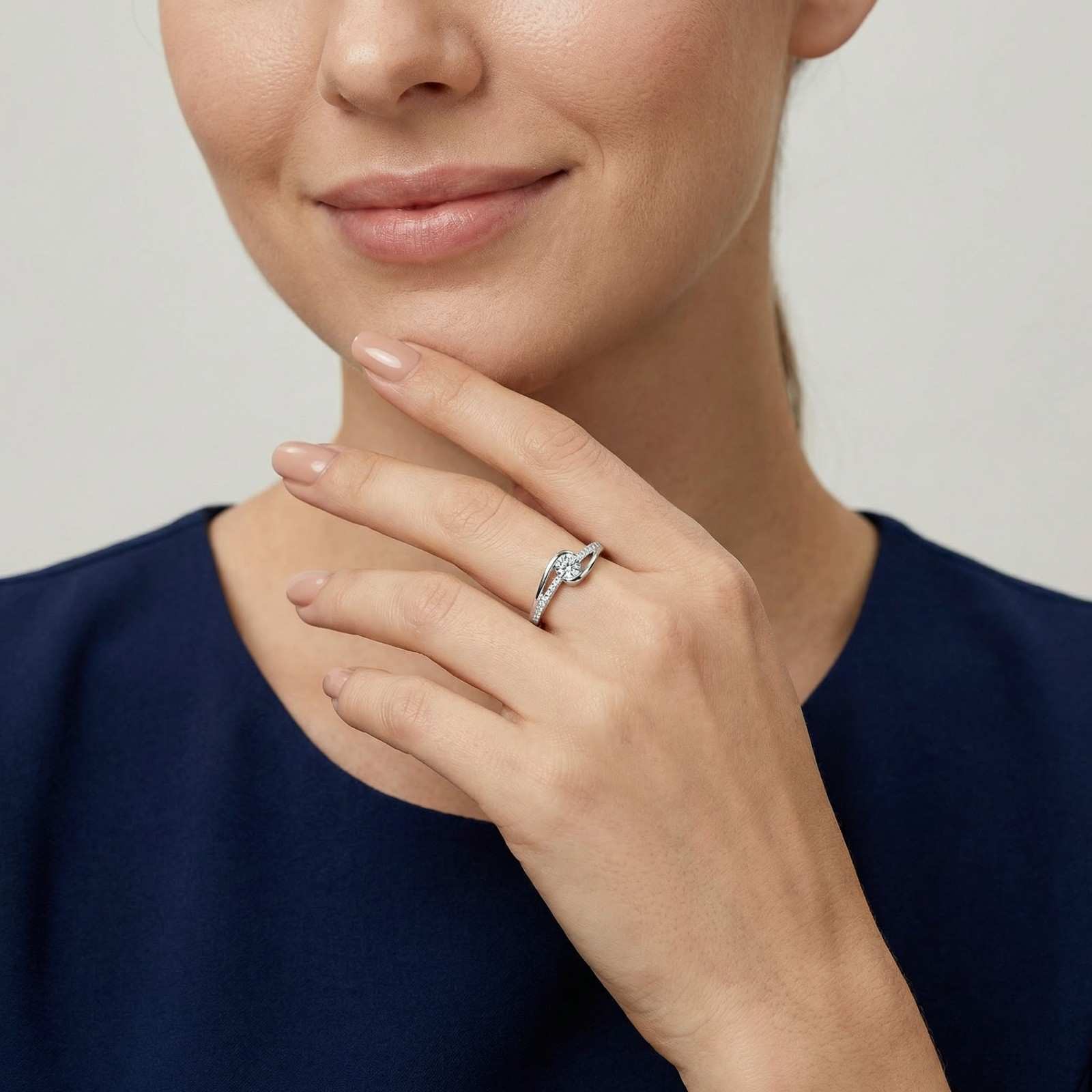 925 Sterling Silver Elara Wrap Ring on Model