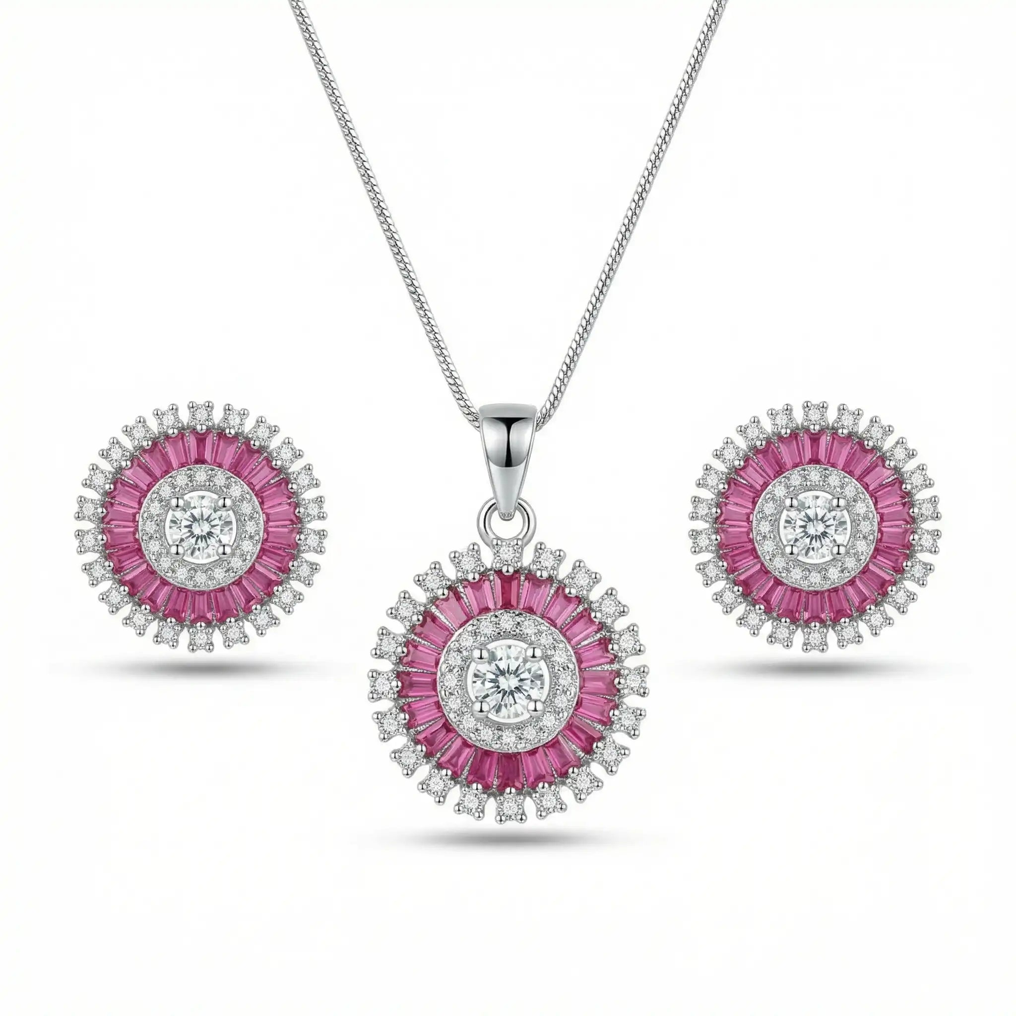 925 sterling silver earrings and pendant set
