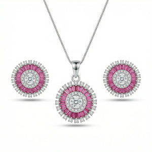 925 sterling silver earrings and pendant set