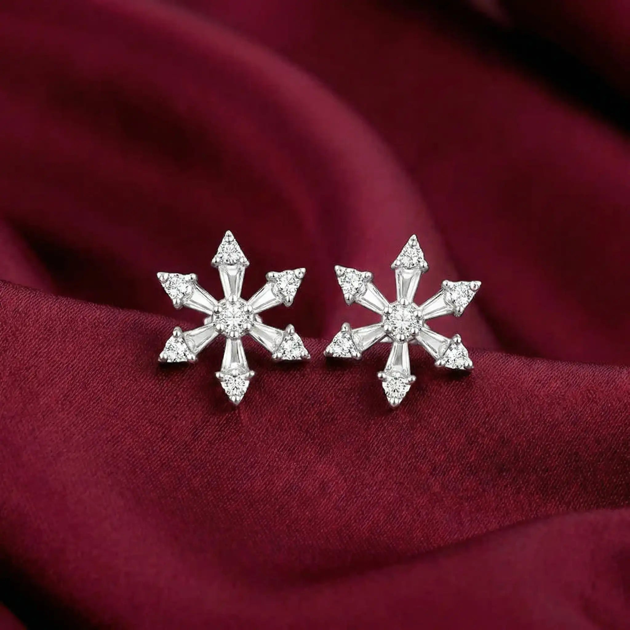 Astra 925 Sterling Silver Star Stud Earrings for Women