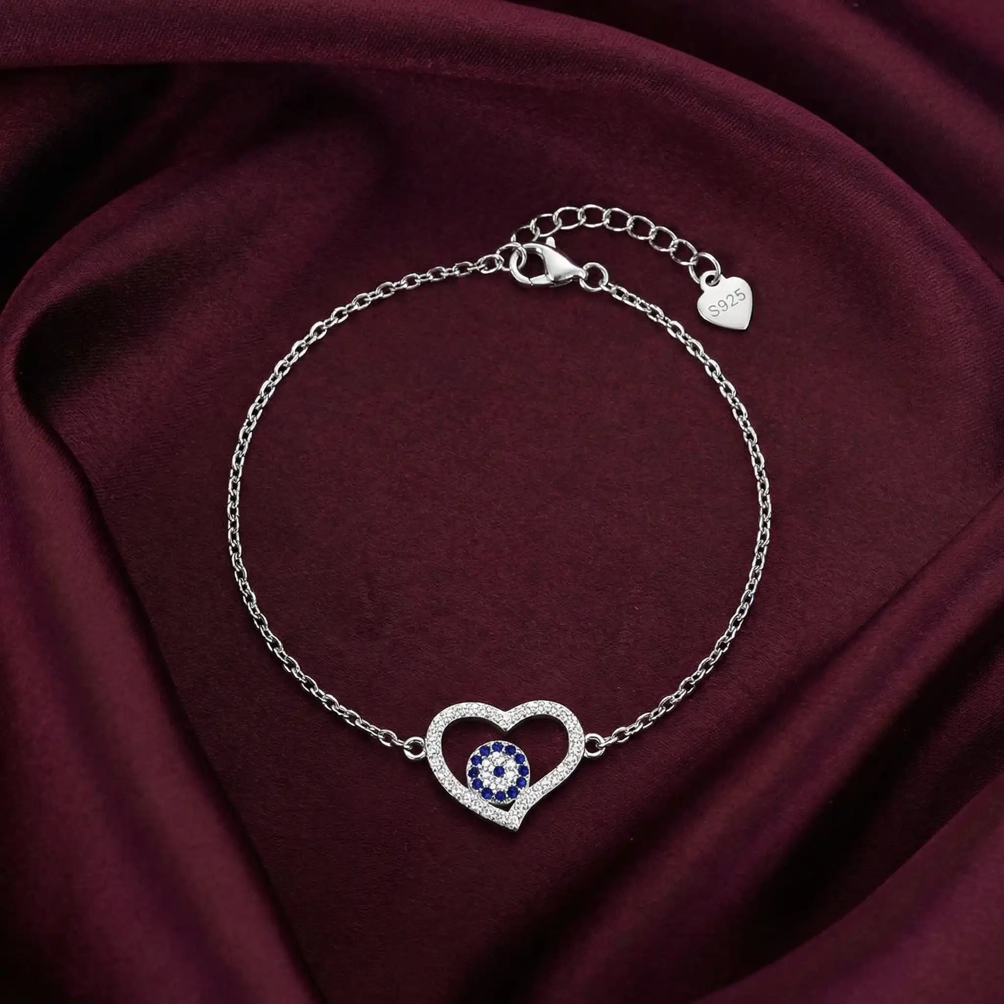 Celeste Heart Charm Bracelet for Women