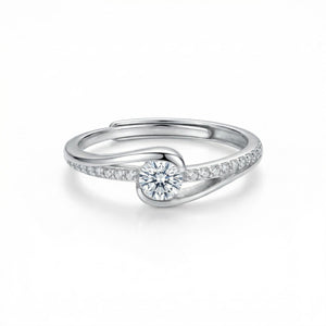 Elara Wrap 925 Sterling Silver Ring Front View