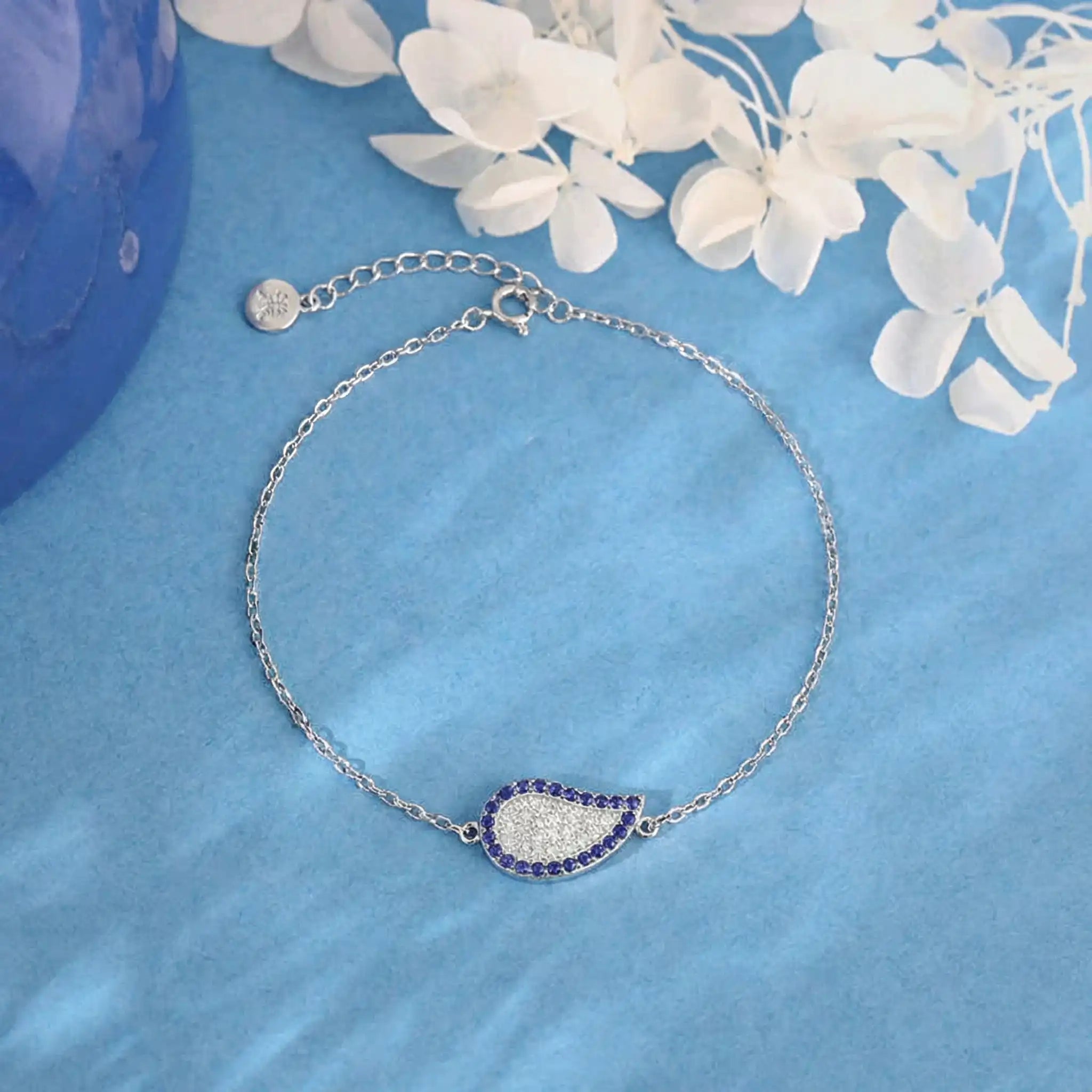 Elegant Silver Drop Chain Bracelet for Women