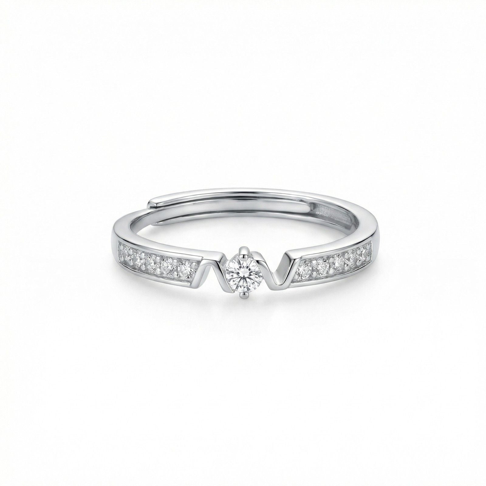 Eterna Pulse 925 Sterling Silver Ring Front View