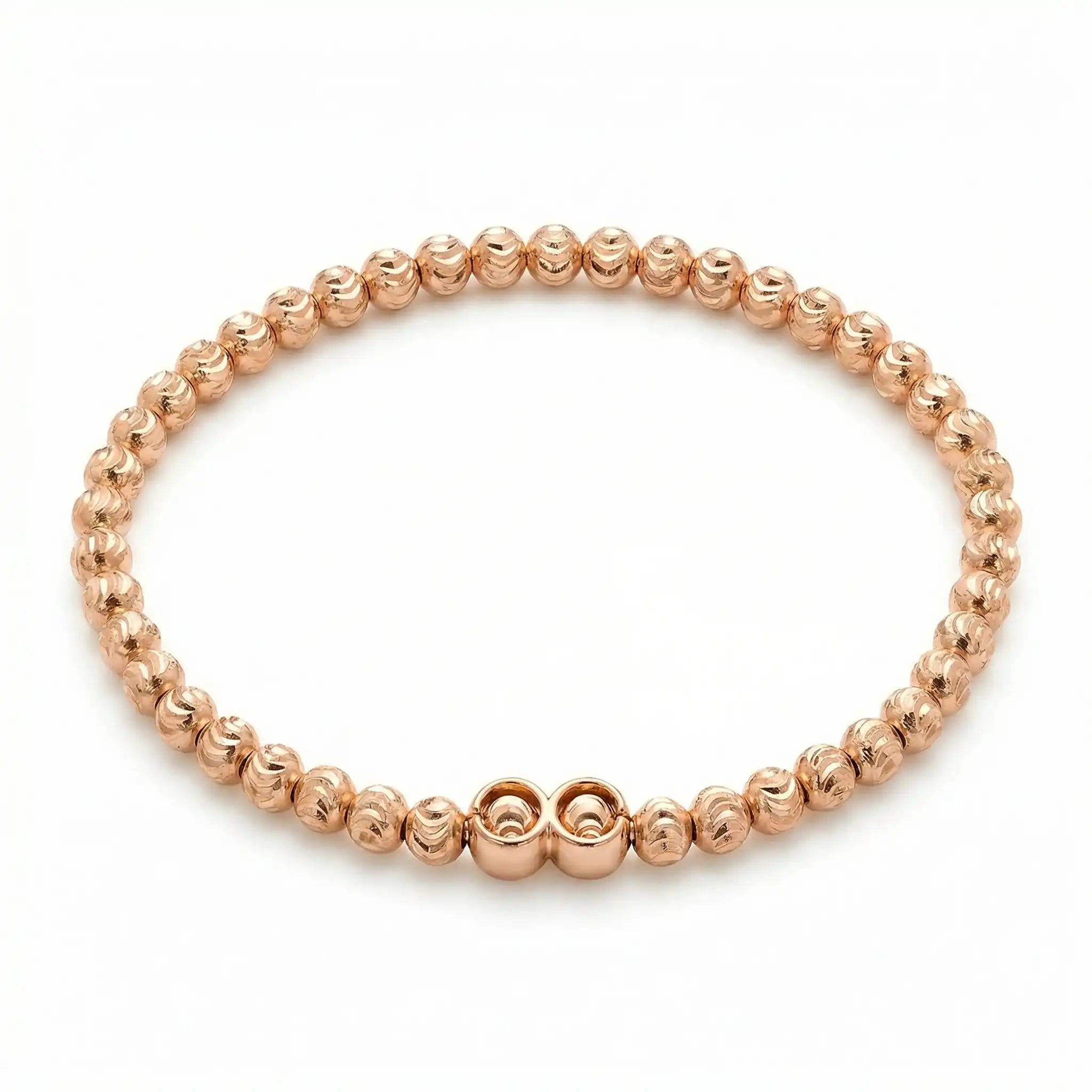 Rose Beaded 925 Sterling Silver Bracelet for Women