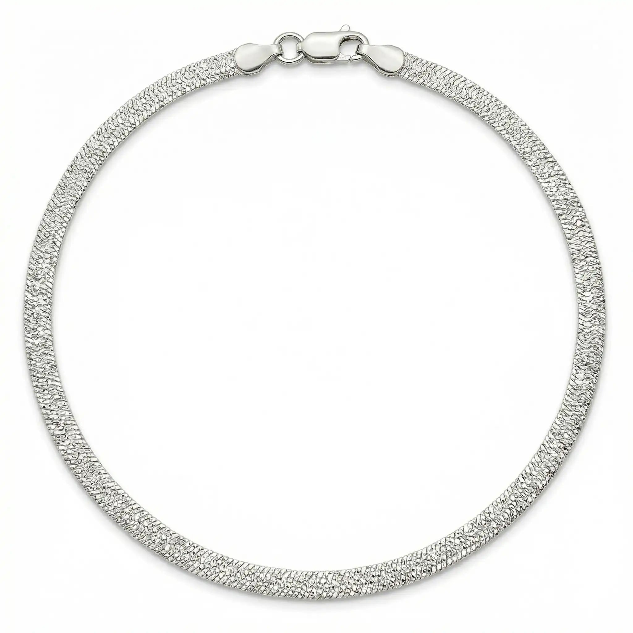 Twin Drift Sterling Silver Chain Anklet 