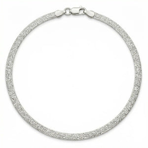 Twin Drift Sterling Silver Chain Anklet 