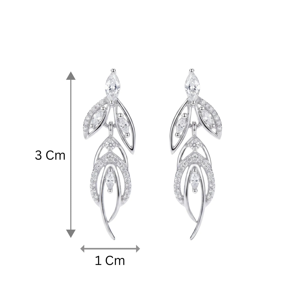 Silver_Falling_Dew_Drop_Earrings_Size
