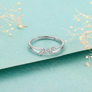 Lumina Wave 925 Sterling Silver Ring for Women