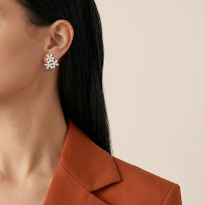 Close Up of Sylva Spark Sterling Silver Stud Earrings