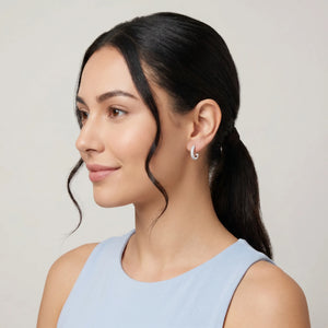 silver hoop earrings for women