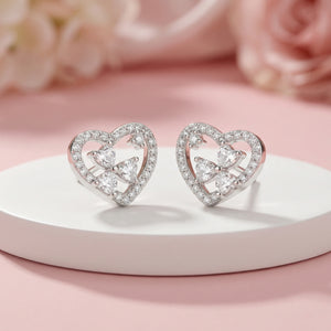 silver stud earrings, elegant stud earrings