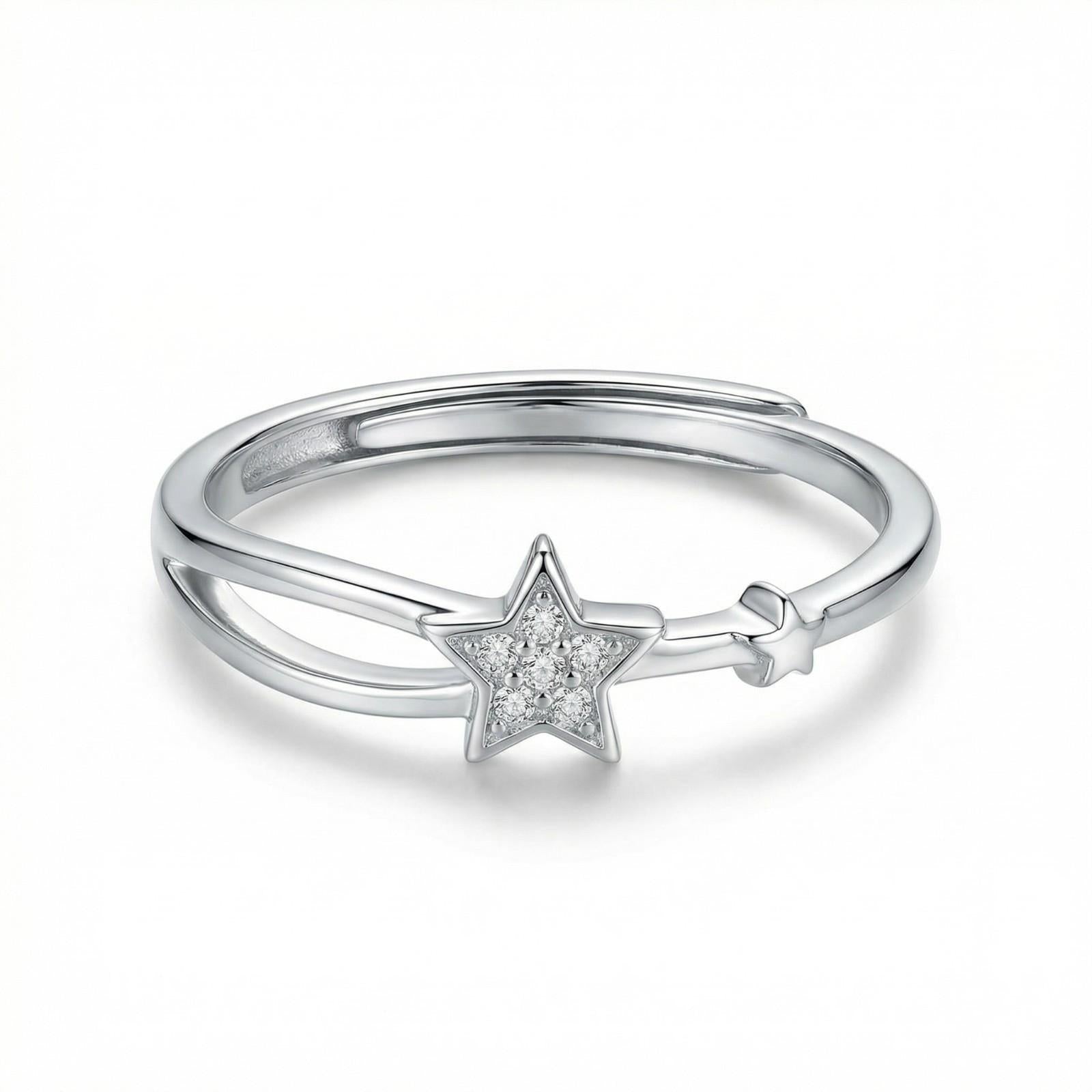 Lumina Star 925 Sterling Silver Ring Front View
