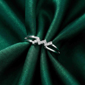 Lumina Wave 925 Sterling Silver Ring Product Display